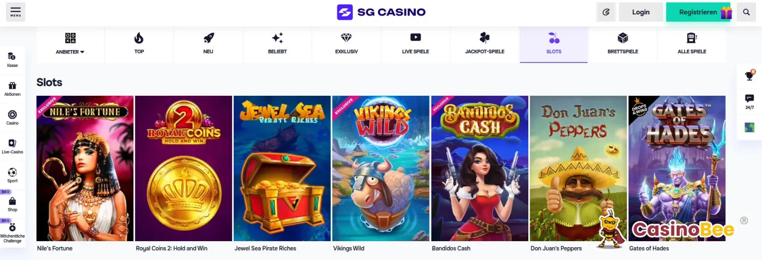 Entdecken Sie die Welt der SG Casino Spielautomaten