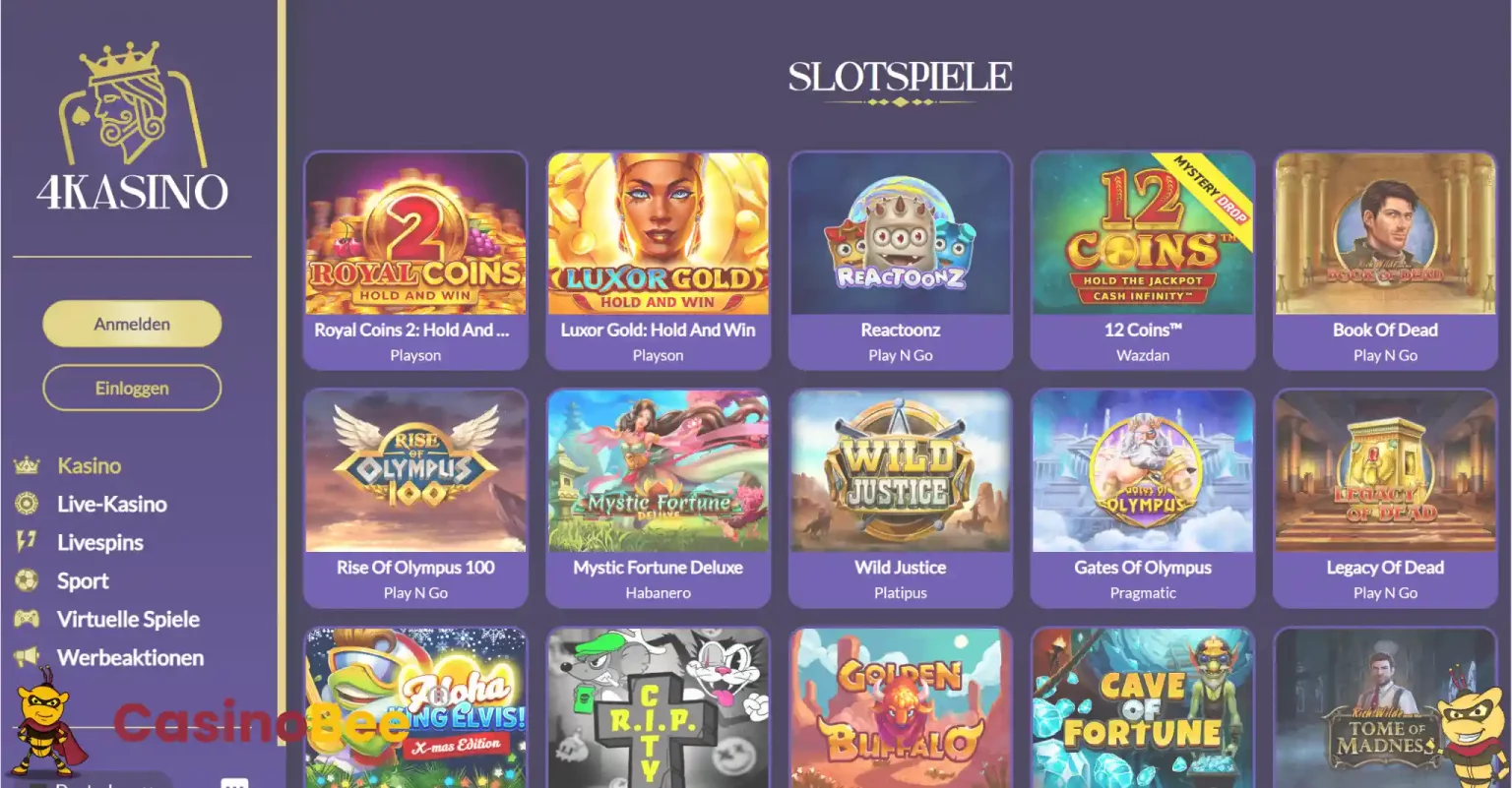 Erkunden Sie die Vielfalt an Spielen bei 4Kasino