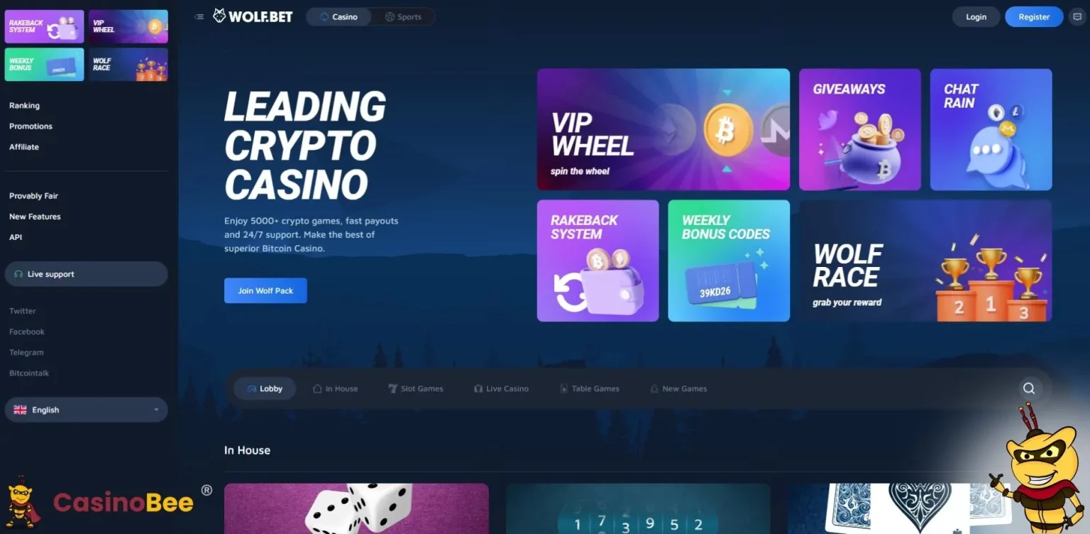 Unlock the Best Bonuses at Wolf.bet Casino